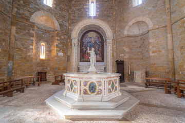 The Baptistery of San Giovanni an octagonal thirteenth-century religious building standing just in...