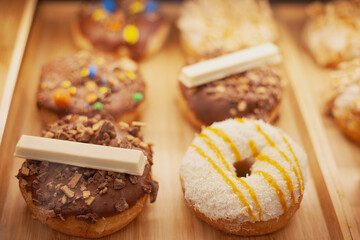 Delicious sweet pastry, cake, cookies for a festive Christmas table