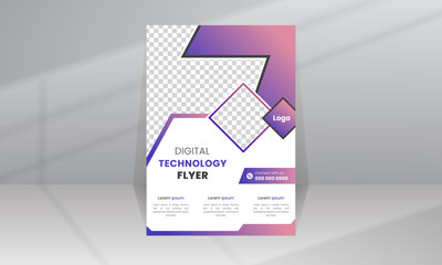 Modern Technology template for brochure, leaflet, flyer, cover, banner, catalog, magazine, annual report.