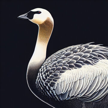 Goose portrait illustration