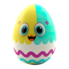 Decorated Easter Eggs 3D Without background