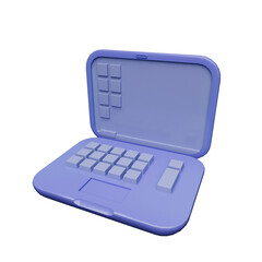 3D Laptop model rendering for app, presentation or web page. High Quality tools render.