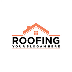 Roofing Logo Design Template Element