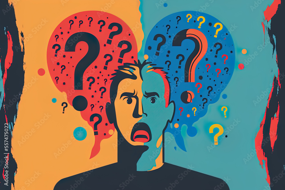 Poster question and exclamation marks. faq design. you may ask questions and get responses. support page on