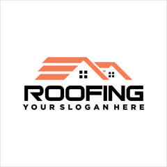 Roofing Logo Design Template Element