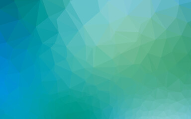 Fototapeta premium Light Blue, Green vector triangle mosaic cover.