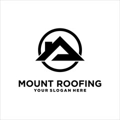 Roofing Logo Design Template Element