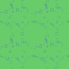 Obraz premium Cartoon seamless music notes pattern for wrapping paper and kids clothes print and fabrics and linens