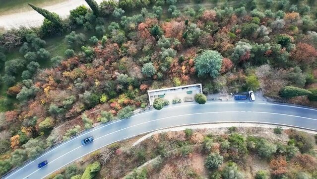 Roads and forests on Lake Garda