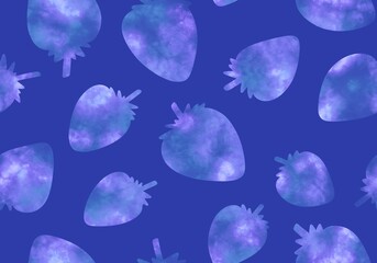 Obraz premium Cartoon summer fruit seamless strawberry pattern for wrapping paper and kids clothes print and fabrics