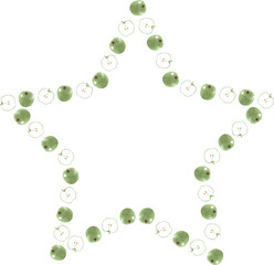 メッセージカードに使えるフレーム 枠 フルーツのイラスト