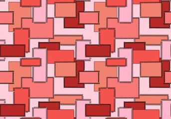 Sewing stitch seamless patch pattern for wrapping paper and fabrics and linens and kids clothes print