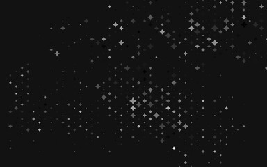Light Silver, Gray vector texture with beautiful stars.