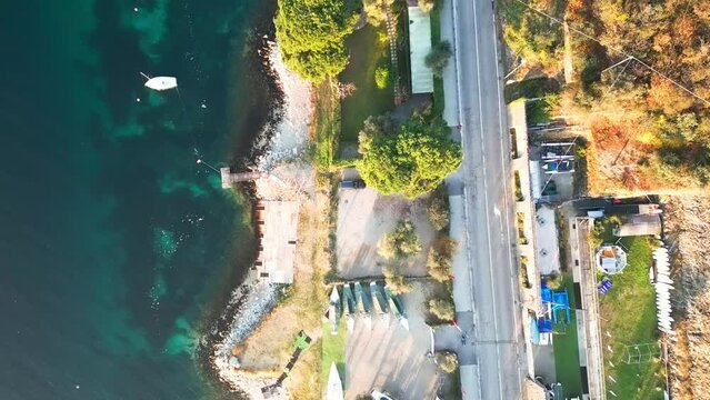 Roads and forests on Lake Garda