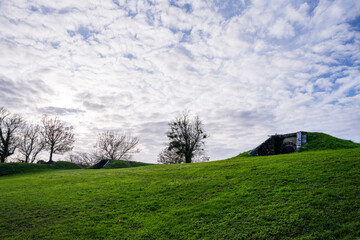 Cannon batteries added to the citadel of Blaye in the 19th century, Gironde, France