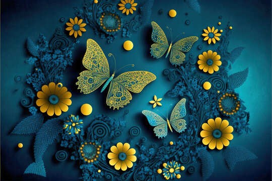 Blue Butterfly Wallpaper  NawPic