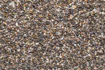 Road and plaster grit, loose chippings, crushed stone, surface, from above. Dry lime- and iron-free...