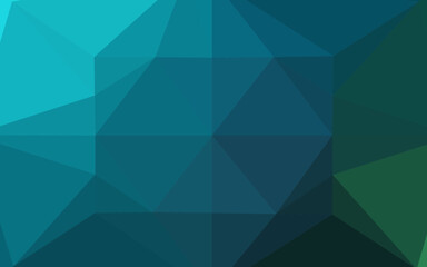 Dark Blue, Green vector shining hexagonal template.