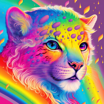 Rainbow Cheetah Images – Browse 2,853 Stock Photos, Vectors, and Video