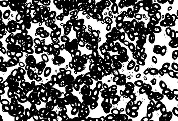 Black and white vector template with circles.