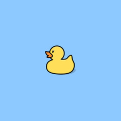 illustration vector graphic of toy rubber duck icon perfect for logos, icons, designs, posters, flyers,and advertising 