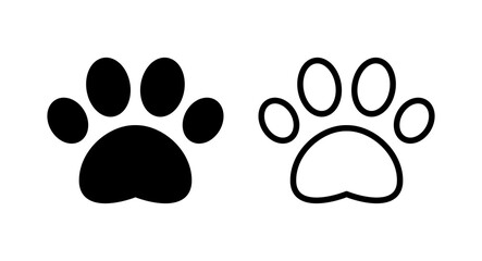 Fototapeta na wymiar Paw icon vector illustration. paw print sign and symbol. dog or cat paw