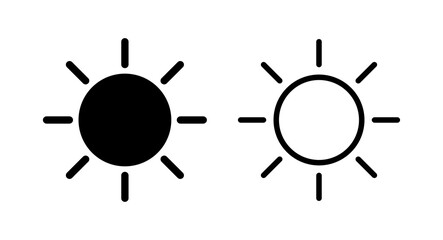 Sun icon vector illustration. Brightness sign and symbol.