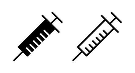 Syringe icon vector illustration. injection sign and symbol. vaccine icon
