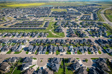 Aerial views of the Willowgrove neighborhood of Saskatoon