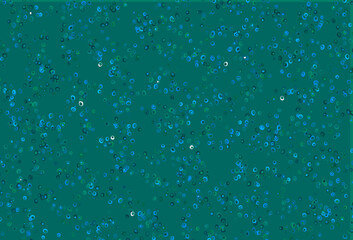 Naklejka premium Light Blue, Green vector texture with disks.