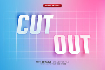 Cut out paper cut 3d editable text effect