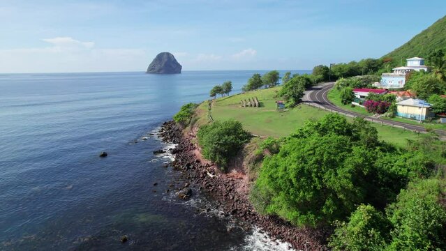 Martinique, memorial de l'Anse Caffard consacr&eacute; &agrave; l'esclavage