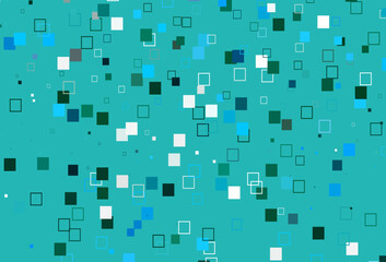 Light Blue, Green vector backdrop with lines, rectangles.