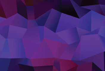 Obraz premium Dark Purple, Pink vector cover with polygonal style.