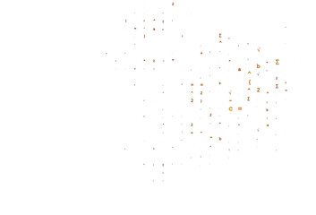 Light Orange vector background with Digit symbols.
