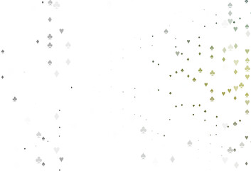 Light Green vector template with poker symbols.