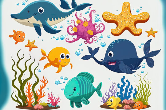 several sorts of marine life. Generative AI