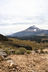 Landscape views - hiking at the feet of the iztaccíhuatl volcanic mountain outside of Mexico city in Izta-Popo National Park