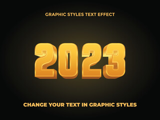 2023 GOLD GRADIENT EDITABLE TEXT EFFECT