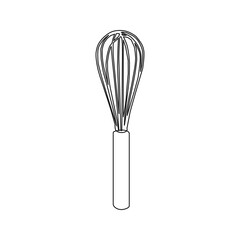 The best Egg beater or hand mixer outline icon, vector illustration in trendy style, isolated on white background. Editable graphic resources for many purposes. Egg beater icon.