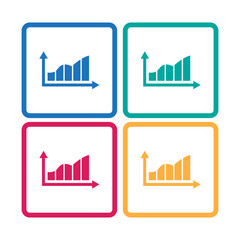 growing graph icon vector illustration 