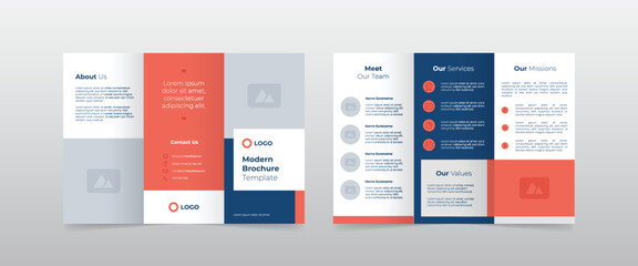 modern unique a4 trifold brochure template