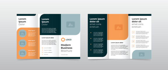 modern unique a4 trifold brochure template