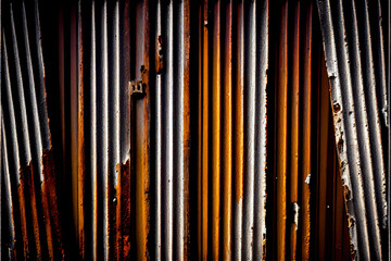 corrugated iron background in a rusty state ideal for backgrounds and textures - obrazy, fototapety, plakaty