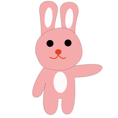 Simple designed rabbit character shape
