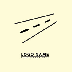road marking logo icon vector.
