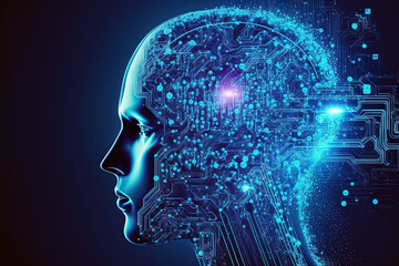 Obraz premium Background in science and technology. Generative AI