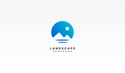 Mountain logo design illustration vector template