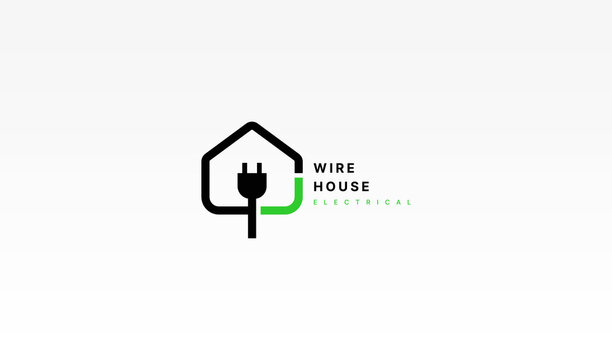 Electric House Icon Logo Design Element