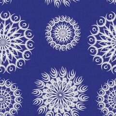 snowflakes on blue background